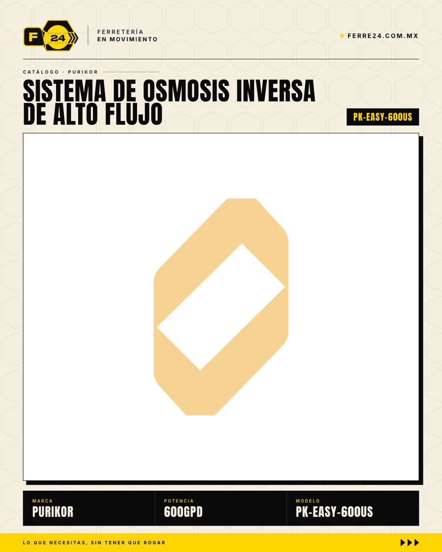 Sistema de Ósmosis Inversa Sin Tanque 600 GPD — PURIKOR PK-EASY-600US · sec_004