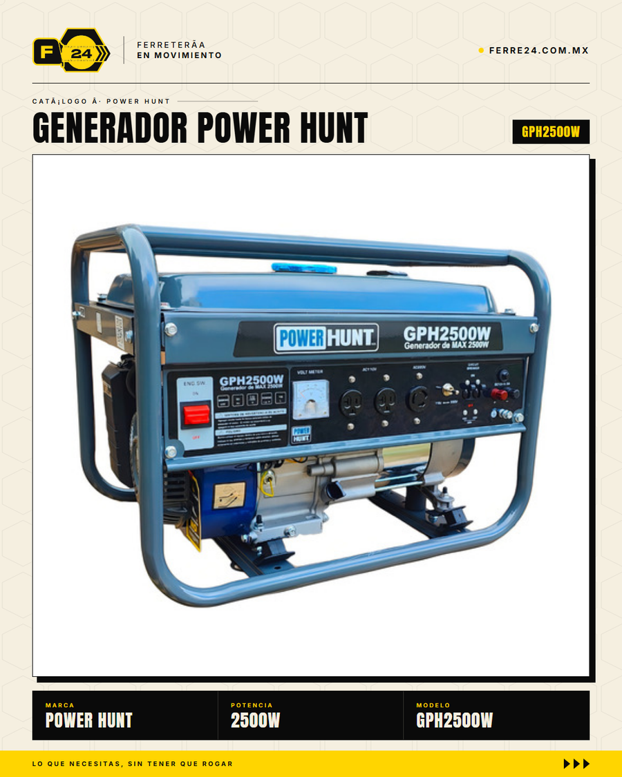 GPH2500W — tanque 15L y tapa de llenado