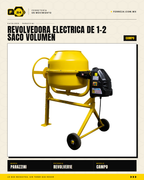 Revolvedora Eléctrica Parazzini 180 L — 650W, 110V, 1/2 Saco · sec_005