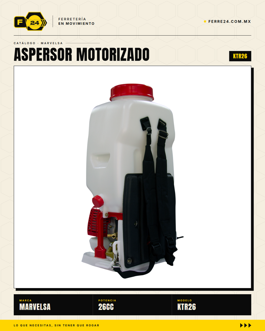 Kawashima KTR26 — Aspersor Motorizado 26 cc con Bomba Rompeolas y Tanque 22 L · sec_005