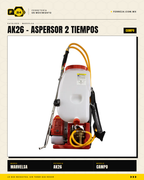 Aspersor Kawashima AK26 — Motor 2 Tiempos 26cc, Depósito 25 Litros · sec_005