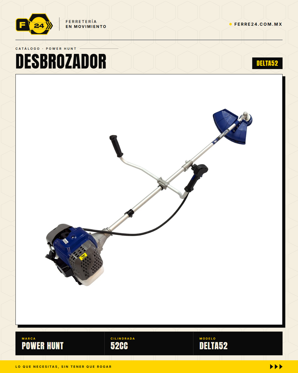 Desbrozadora Power Hunt DELTA52 52 cc — Con Cuchilla de Fábrica · sec_005