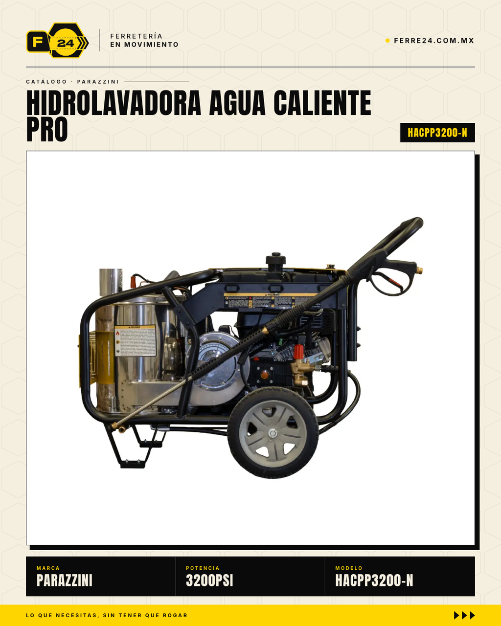 Hidrolavadora de Agua Caliente Parazzini Pro 3200 PSI · sec_005