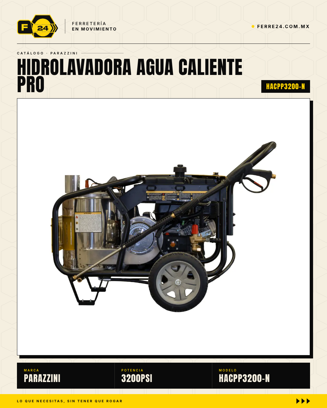 Hidrolavadora de Agua Caliente Parazzini Pro 3200 PSI · sec_005