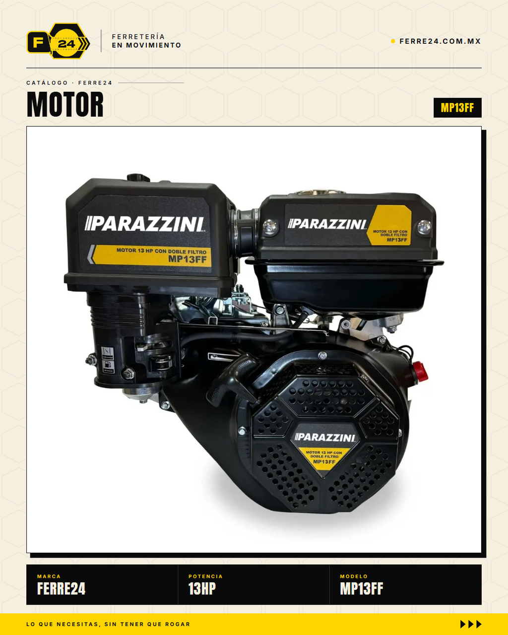 Motor 13 HP 4 Tiempos Doble Filtro — Cuñero 1 · sec_005