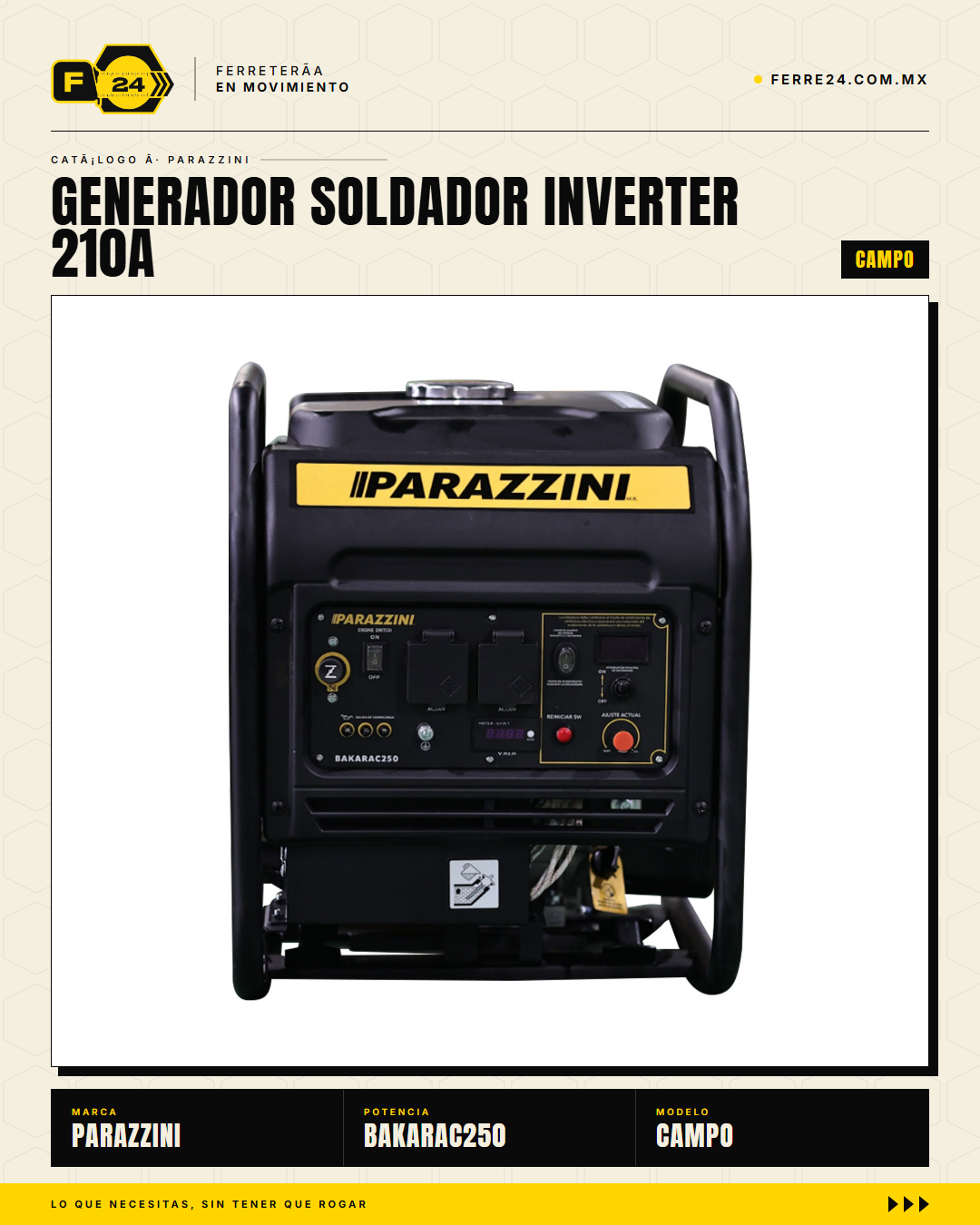 BAKARAC250 — uso profesional soldadura sin electricidad
