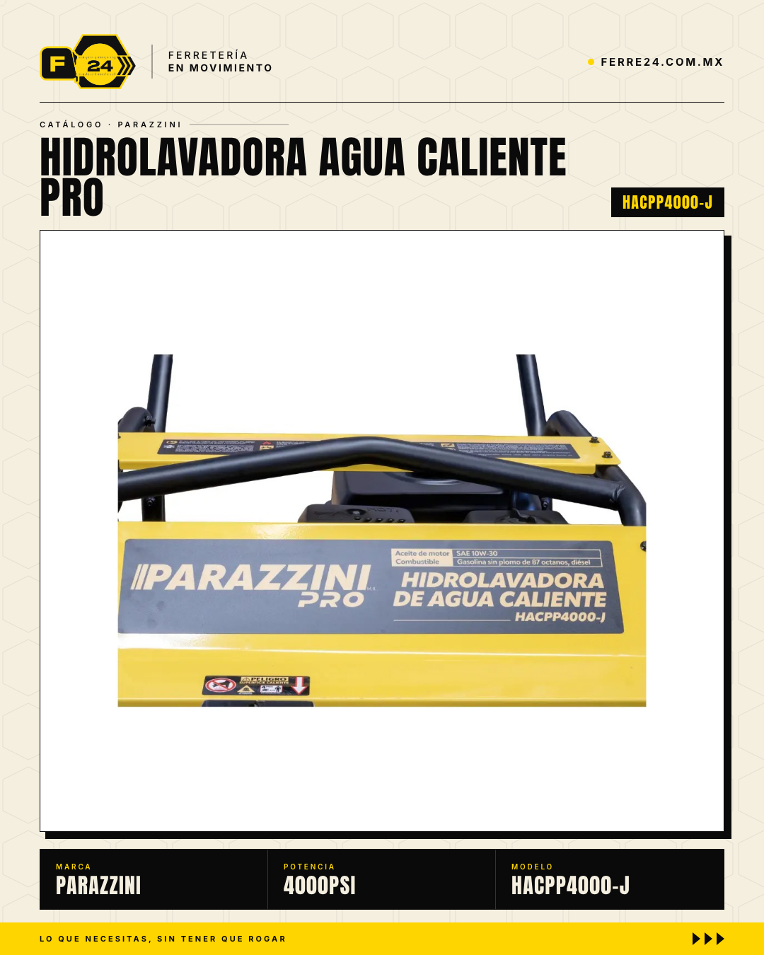 Hidrolavadora de Agua Caliente Parazzini Pro 4000 PSI · sec_005