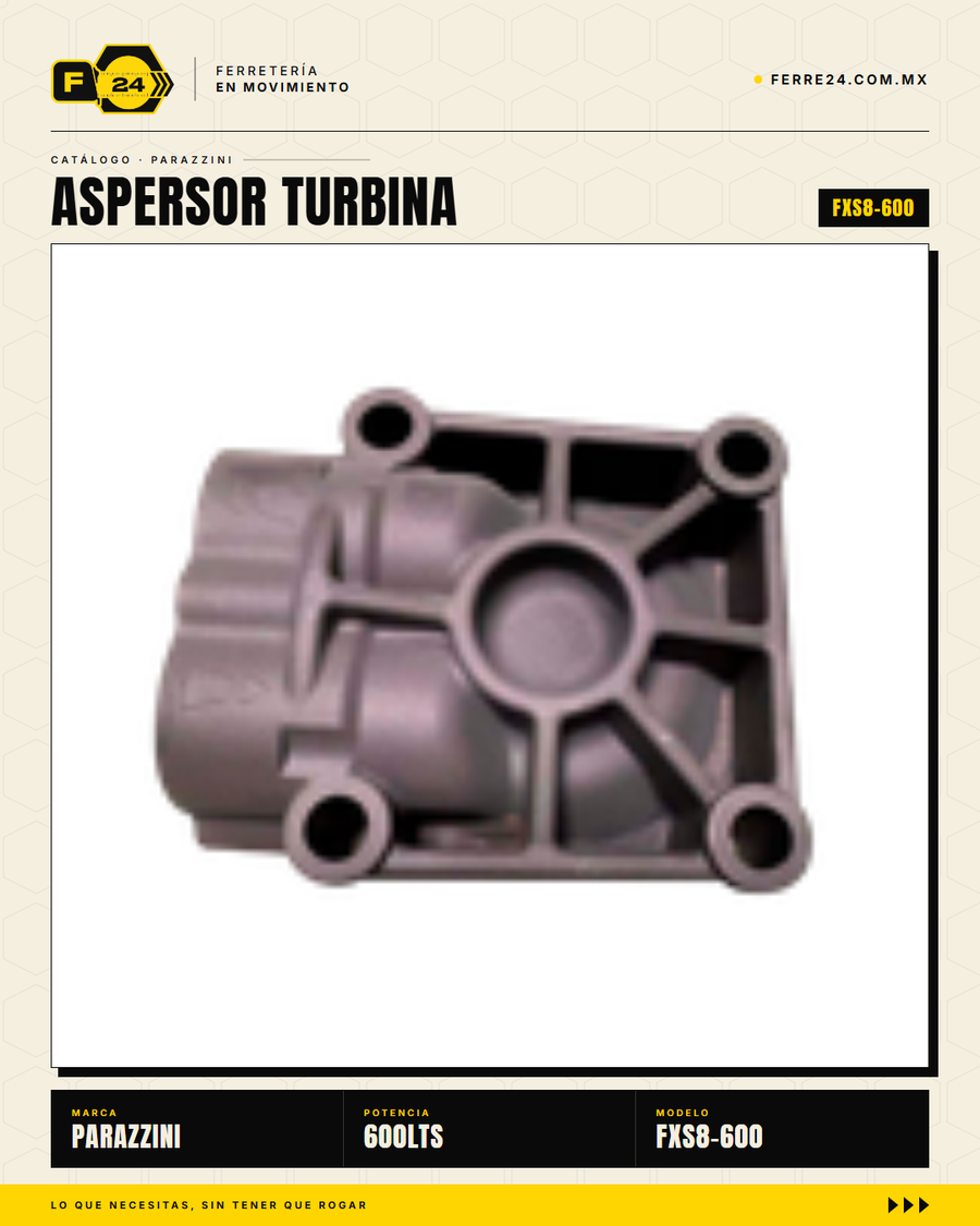 Aspersor Turbina Parazzini 600 L — PTO 50 HP · 32" · 24 Boquillas · sec_005