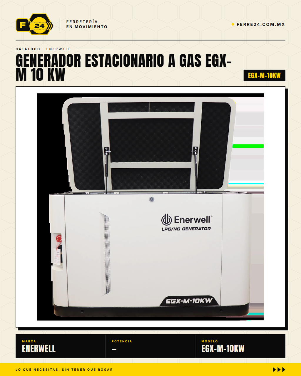 Generador Estacionario a Gas 10 kW — EGX-M · sec_005