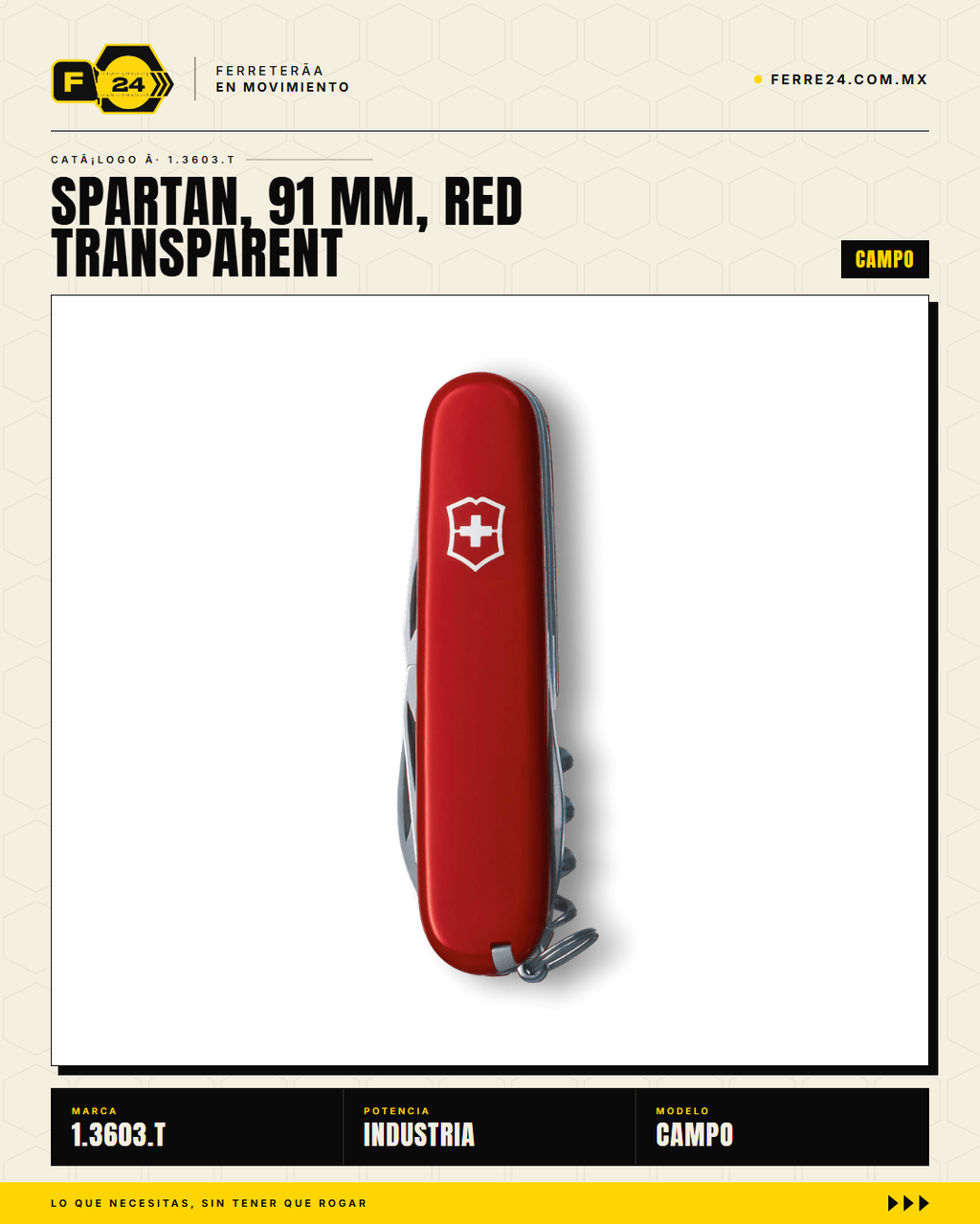 Victorinox Spartan 91mm Rojo Transparente — Navaja 16 Funciones — vista alternativa