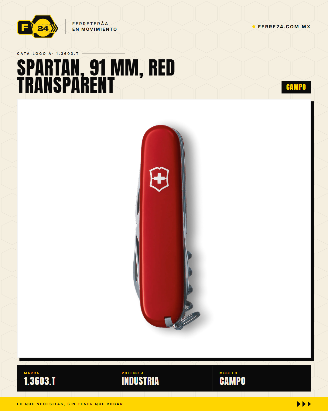 Victorinox Spartan 91mm Rojo Transparente — Navaja 16 Funciones — vista alternativa