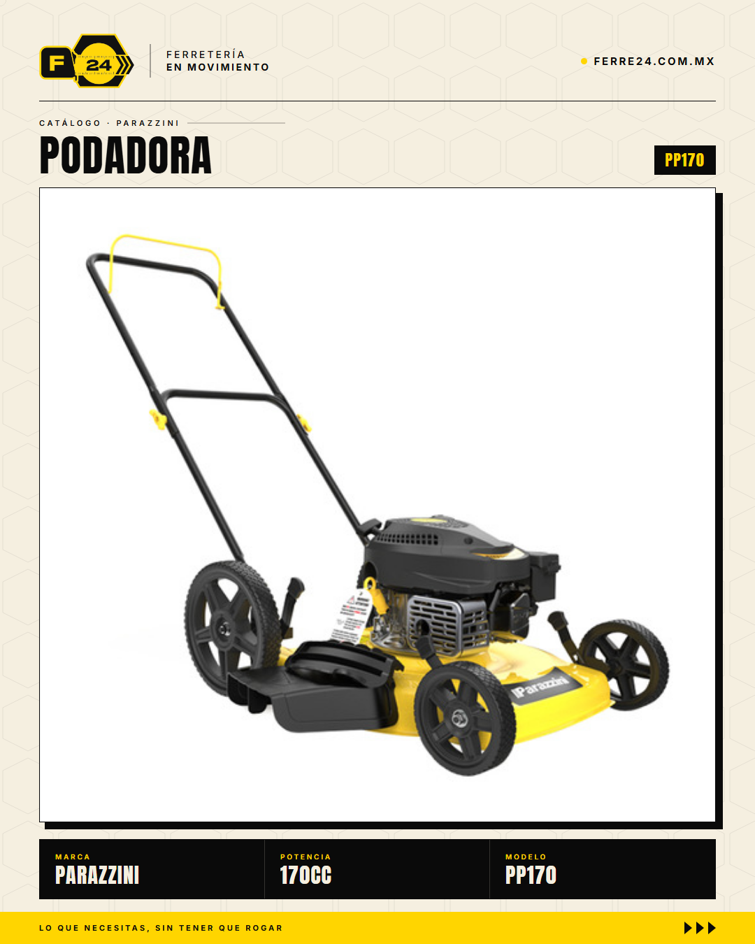 Podadora Parazzini Pro 170cc Autopropulsada — Cuchilla 21 Pulg · sec_005