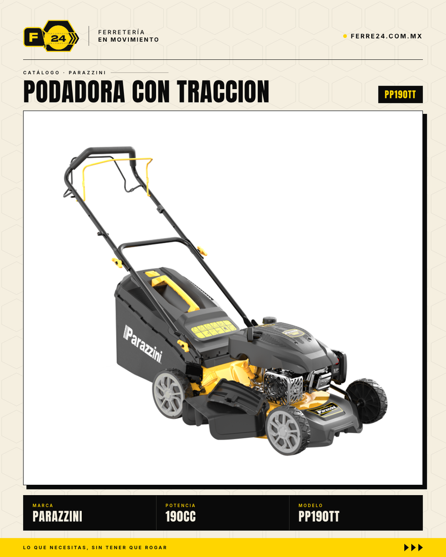Podadora Autopropulsada 190cc — Corte 21" y Bolsa 65L · sec_005