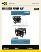 GPH8000W — uso en obra/rancho sin electricidad