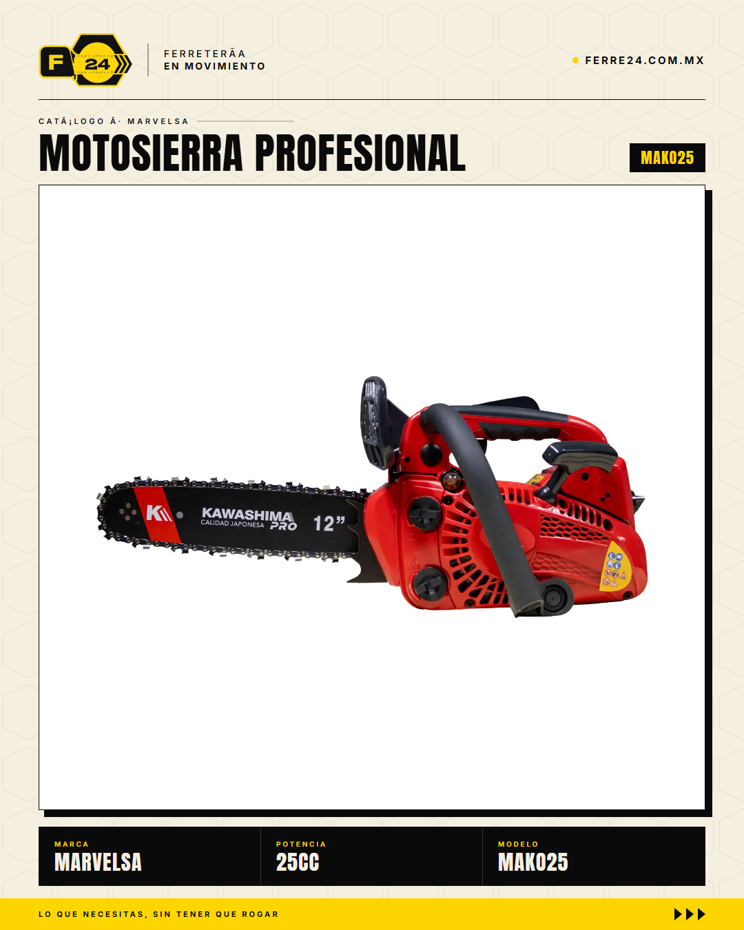 MAKO25 — agarradera ergonómica y amortiguadores
