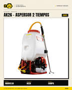 Aspersor Kawashima AK26 — Motor 2 Tiempos 26cc, Depósito 25 Litros · sec_006