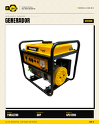 Generador portátil Parazzini GP31200: motor 3HP, 1,200W máx, tanque 6.3 L, 7 h de autonomía. Respaldo confiable para hogar, campo y emergencias desde $4,769 MXN. · sec_006