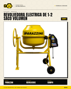 Revolvedora Eléctrica Parazzini 180 L — 650W, 110V, 1/2 Saco · sec_006