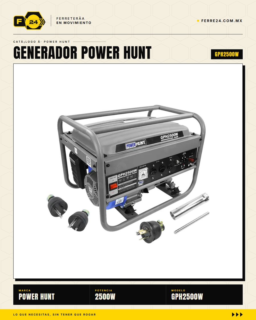 GPH2500W — accesorios incluidos