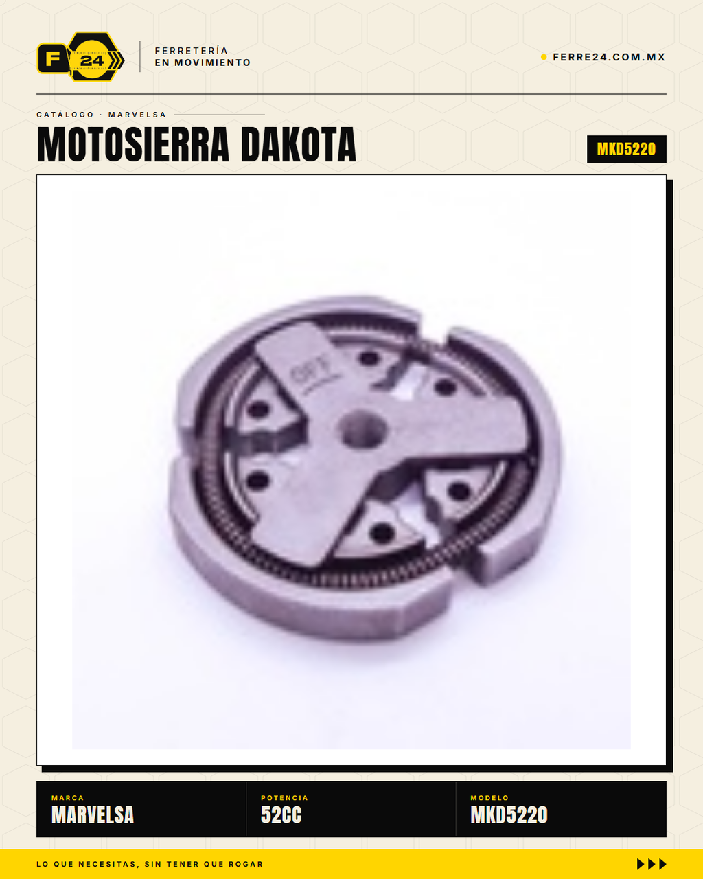 Motosierra Kawashima Dakota 52cc — Barra 20 Pulg. + Kit Completo · sec_007