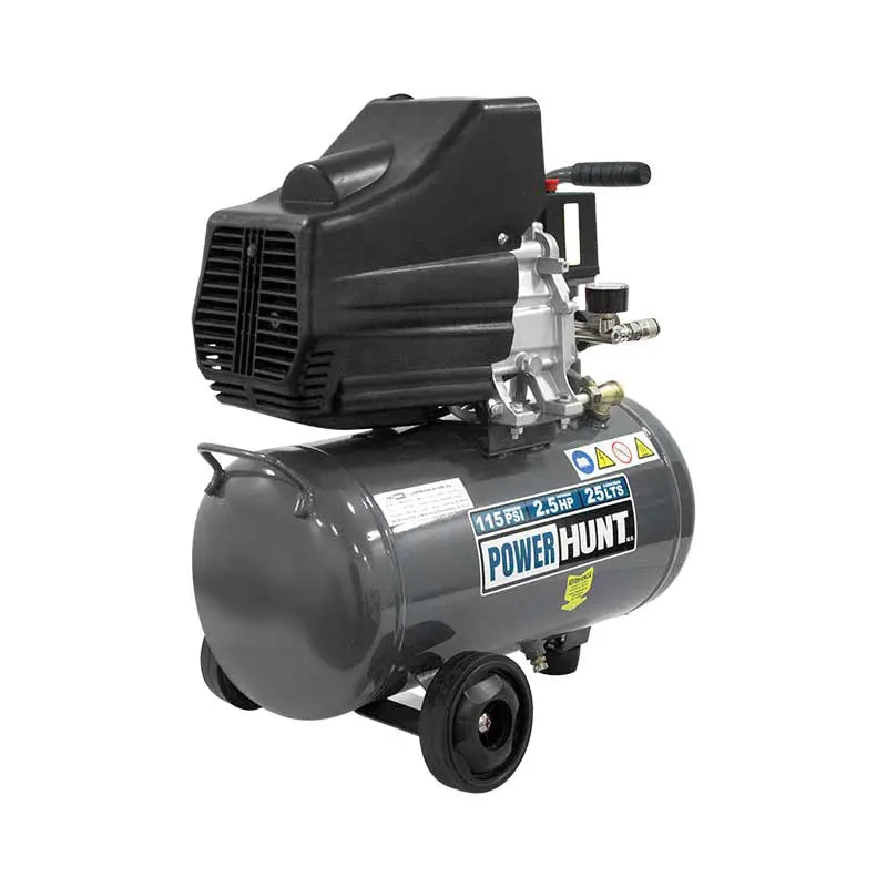 Compresor Power Hunt 25L — pistola de gravedad