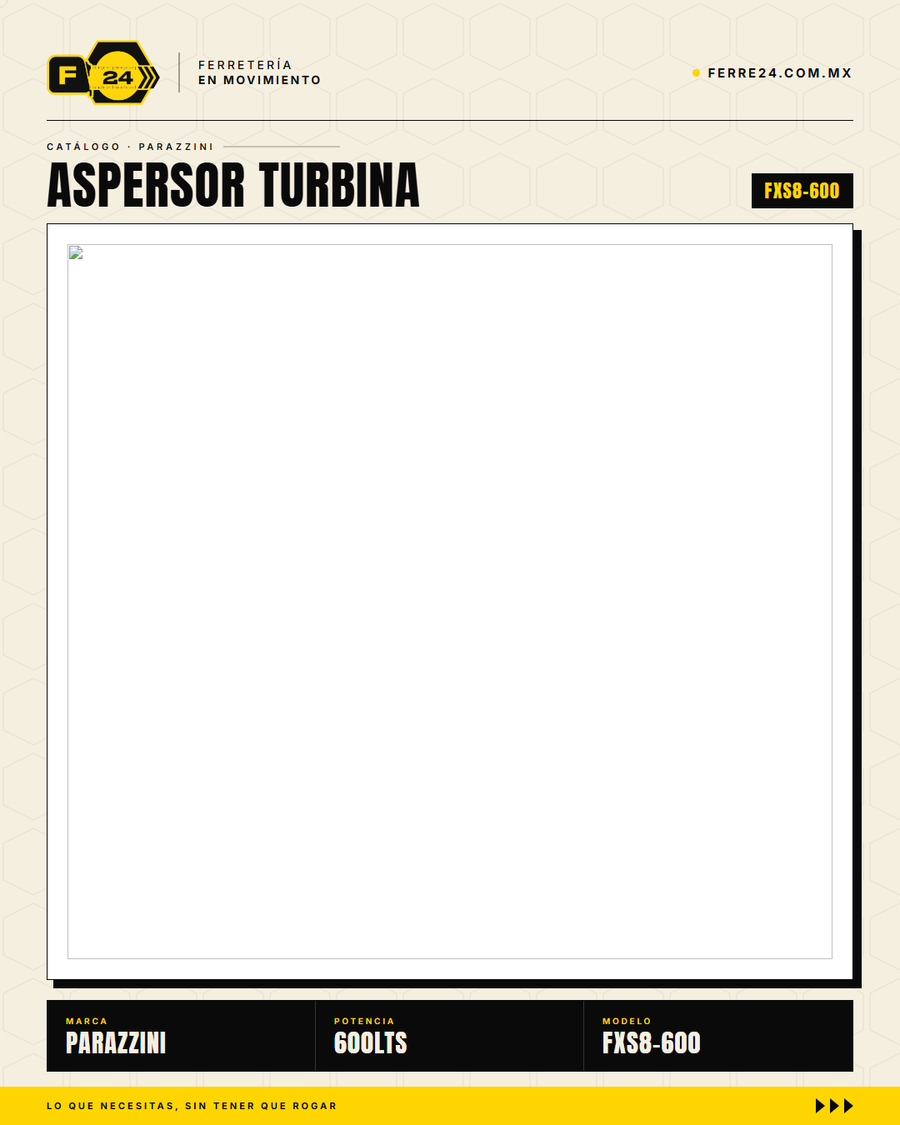 Aspersor Turbina Parazzini 600 L — PTO 50 HP · 32" · 24 Boquillas · sec_008