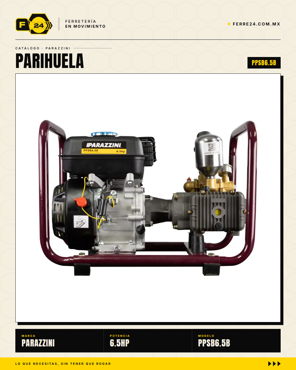 Aspersora Motorizada Parazzini 6.5 HP — Bomba Membrana para Herbicidas y Fungicidas · sec_008