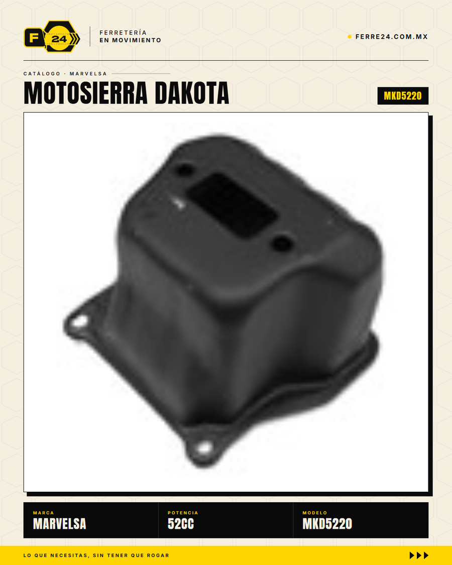 Motosierra Kawashima Dakota 52cc — Barra 20 Pulg. + Kit Completo · sec_008