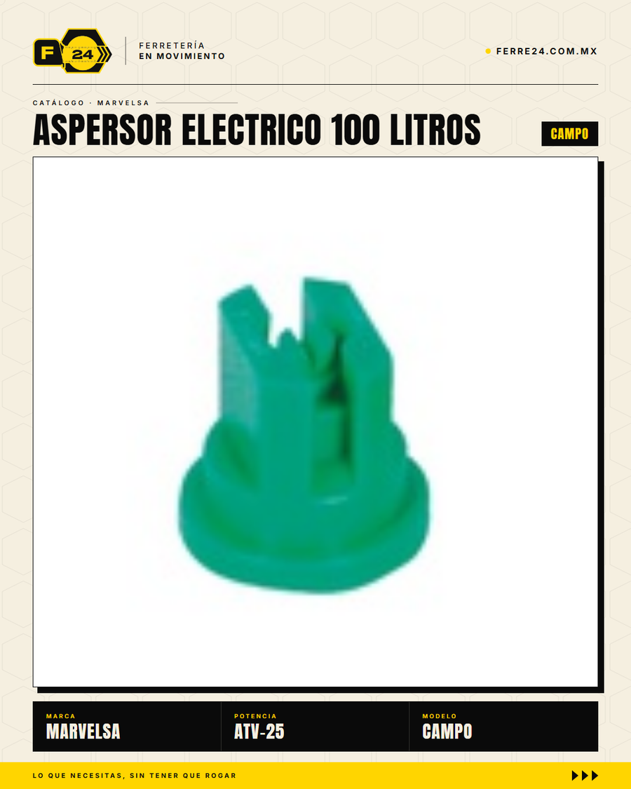 Kawashima ATV-25 — Aspersor Eléctrico 100 Litros. Sin ruido. Sin humo. Sin esfuerzo. · sec_008