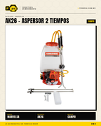 Aspersor Kawashima AK26 — Motor 2 Tiempos 26cc, Depósito 25 Litros · sec_008
