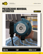Presurizador Individual Automático AQUA PAK MINI60-12 — Serie MINI SMART, 60 lpm, 1/3 HP, 127 V · sec_009