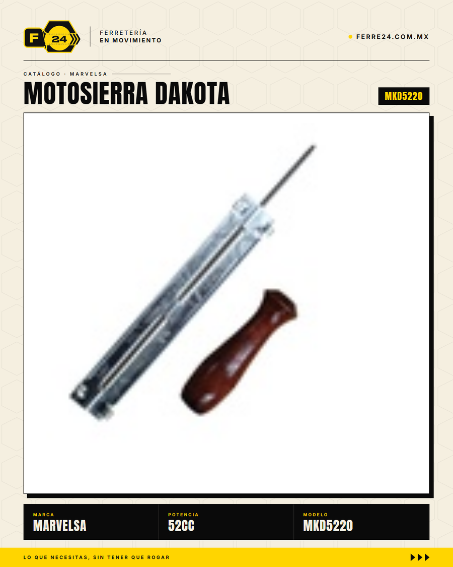 Motosierra Kawashima Dakota 52cc — Barra 20 Pulg. + Kit Completo · sec_009