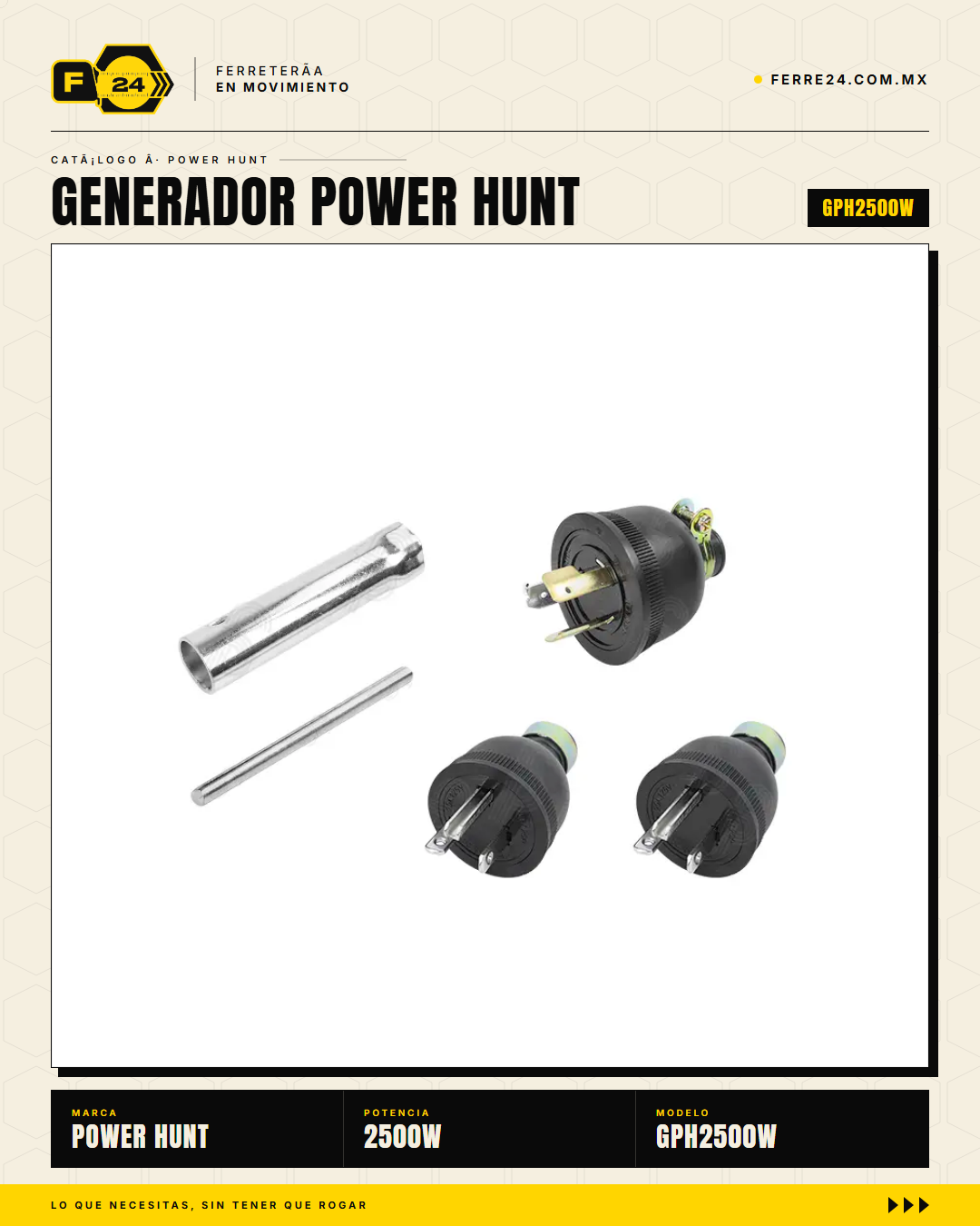 GPH2500W — kit completo de accesorios