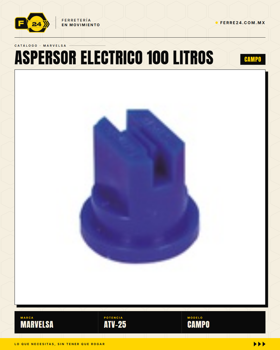 Kawashima ATV-25 — Aspersor Eléctrico 100 Litros. Sin ruido. Sin humo. Sin esfuerzo. · sec_010