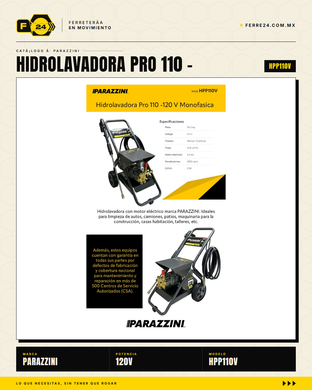 Parazzini HPP110V — accesorios incluidos