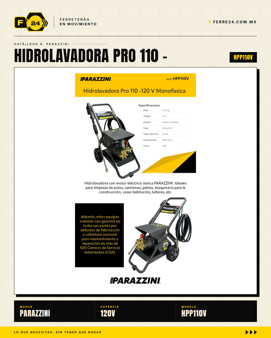 Parazzini HPP110V — accesorios incluidos