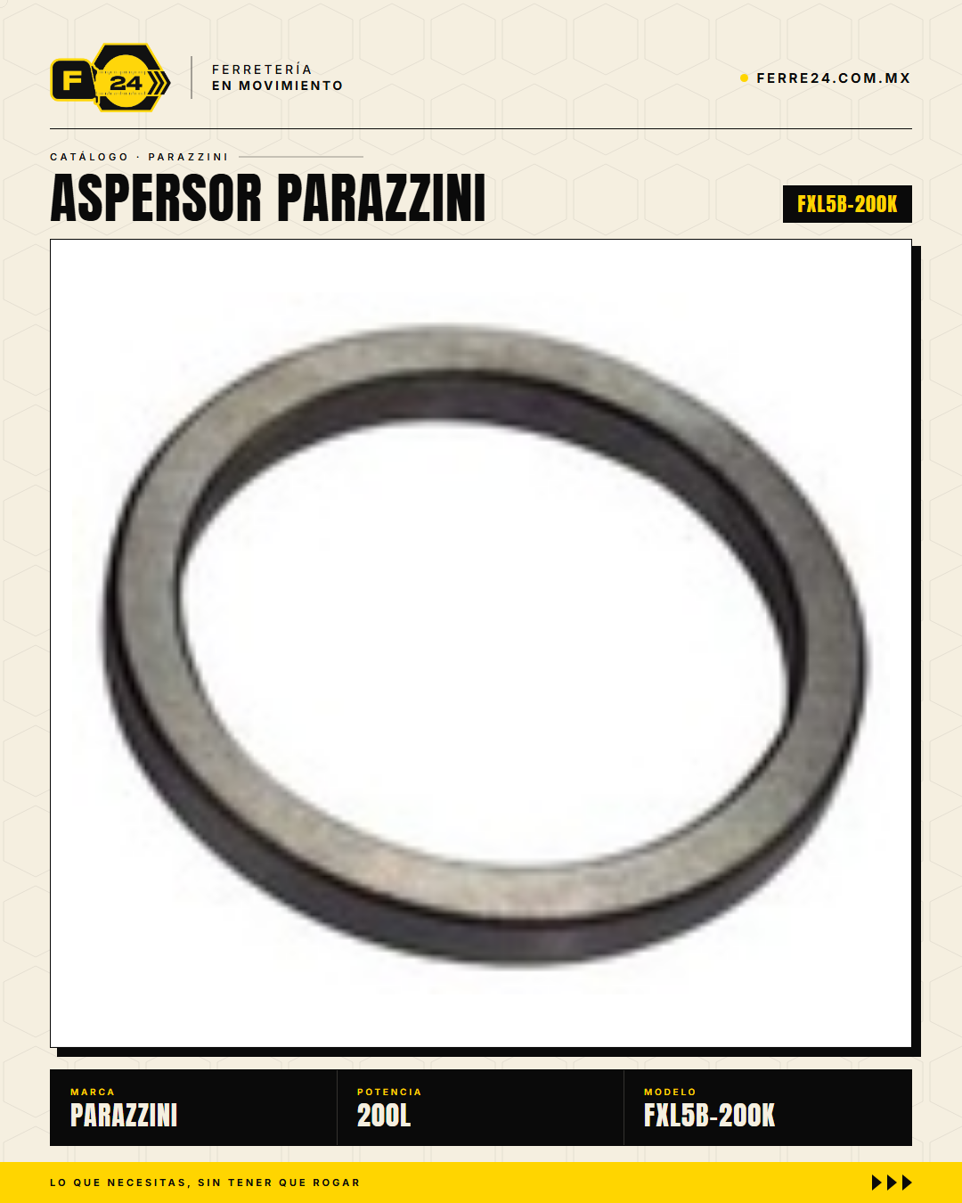 Aspersor Parazzini 200L Turbina 25HP — Kit Cardan Incluido · sec_43