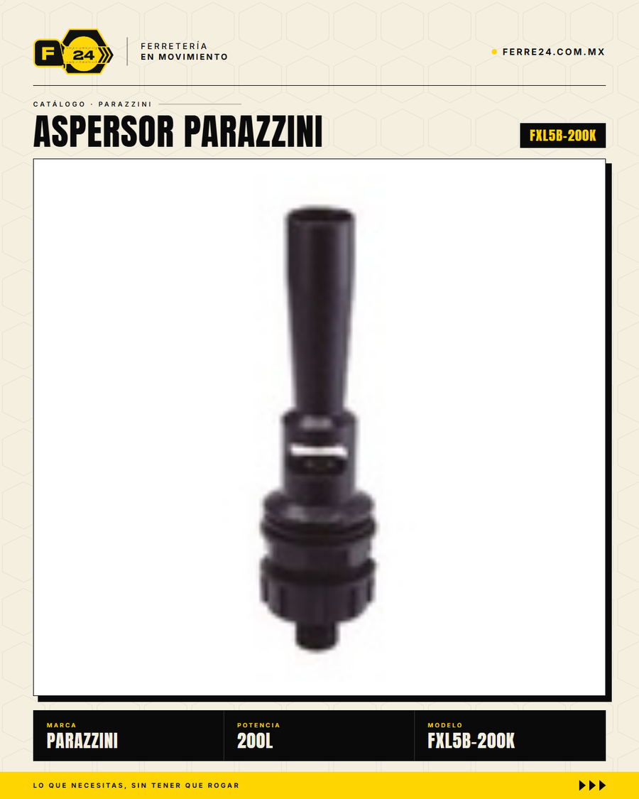 Aspersor Parazzini 200L Turbina 25HP — Kit Cardan Incluido · sec_83