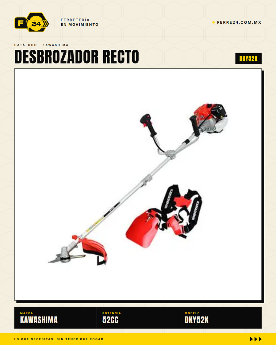 Desbrozador Kawashima DKY52K — recto, 52 cc, kit completo · secundaria_001