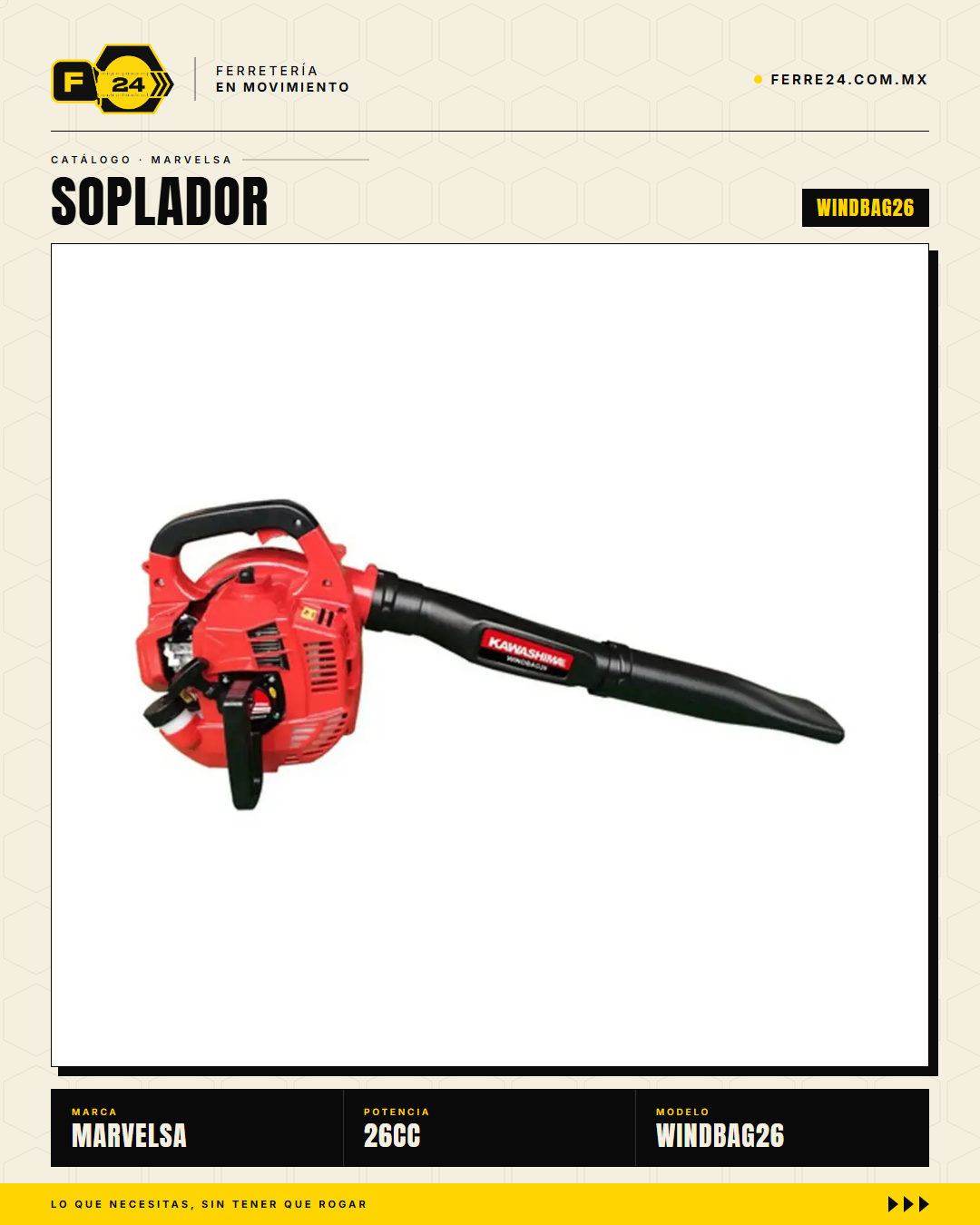 Soplador-aspirador Kawashima 26 cc con bolsa recolectora · secundaria_002