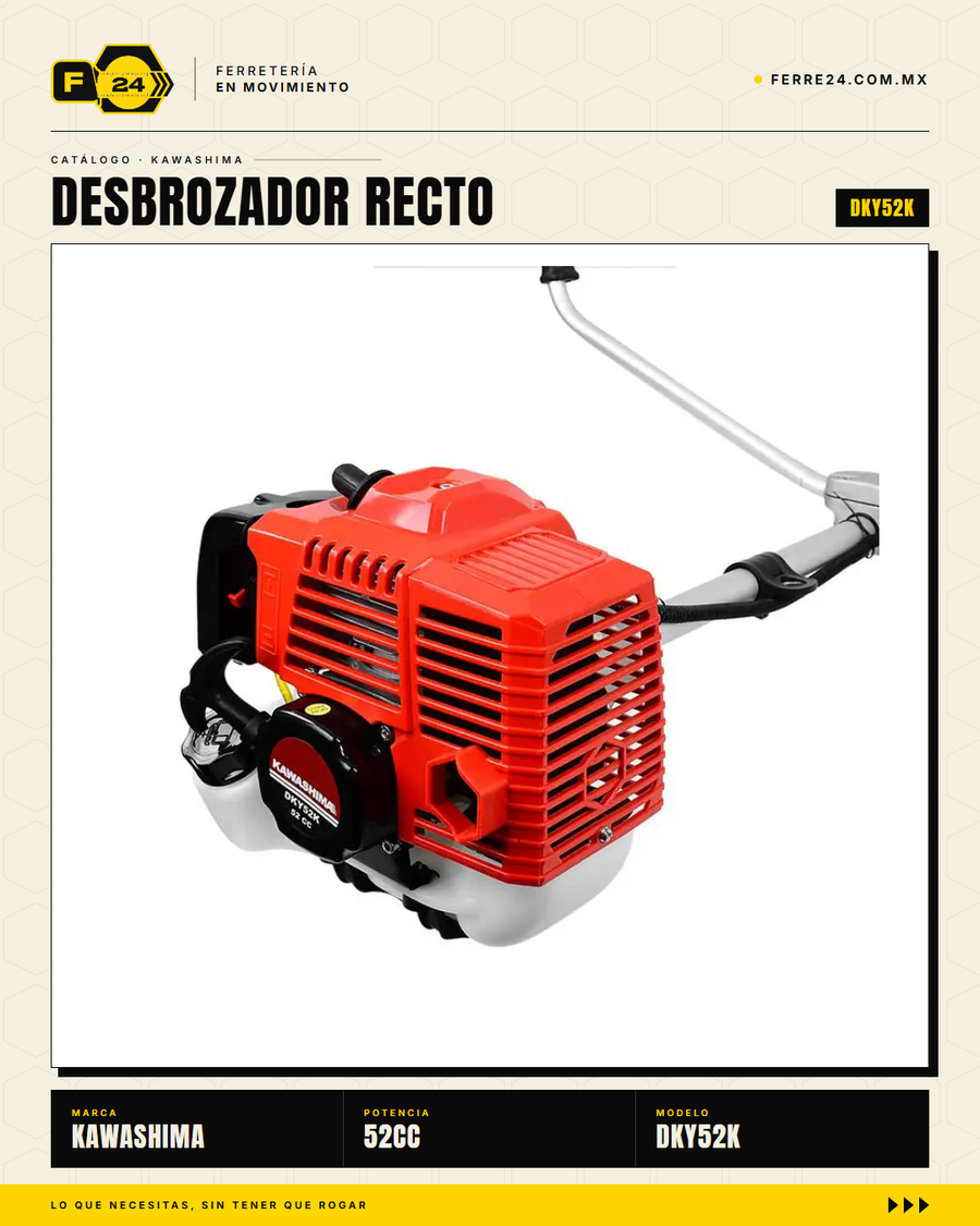 Desbrozador Kawashima DKY52K — recto, 52 cc, kit completo · secundaria_004