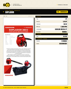 Soplador-aspirador Kawashima 26 cc con bolsa recolectora · specs
