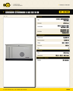 Generador Estacionario a Gas 10 kW — EGX · specs