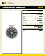 Turbina de Aspersión Parazzini TFQS8 — 32" / 800 mm, Acero Inoxidable · specs