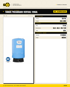 Tanque Precargado Vertical ALTAMIRA PRO 119 Galones — Garantía 6 Años · specs