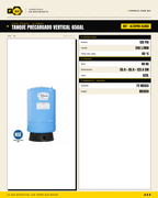 Tanque Precargado Vertical 65 gal ALTAMIRA — NSF/ANSI, Garantía 6 Años · specs