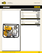 Motobomba Alta Presión 7 HP — 65 m, Tres Salidas · specs