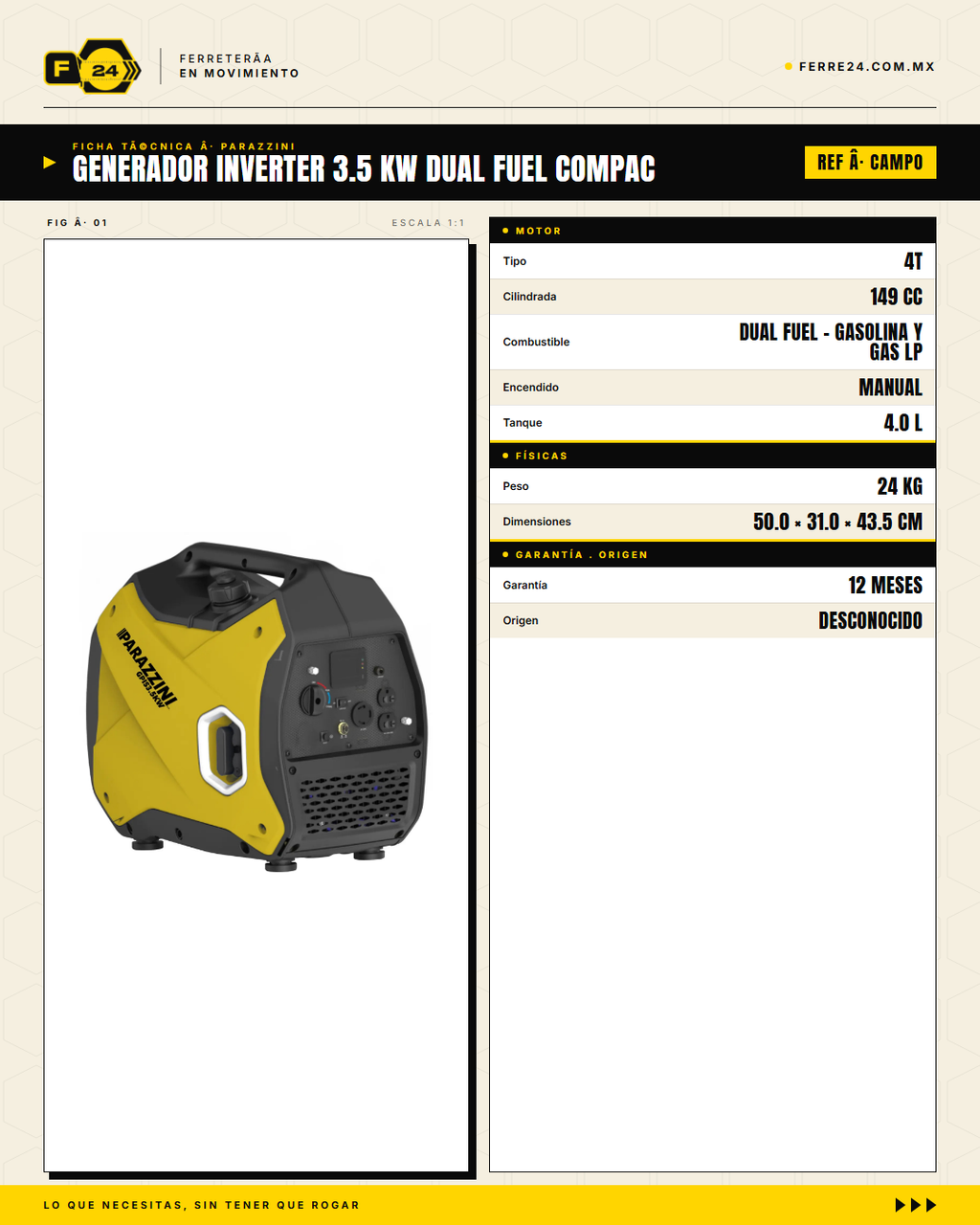 GPIS3.5KW — ficha técnica