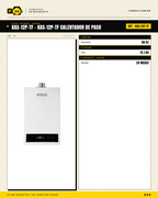 KAS-12P-TF Calentador de Paso Instantáneo Modulante · specs