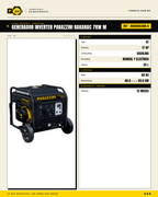 Generador-Soldador Inverter Parazzini BAKARAC300-G — 7.7 kW · 17 HP Gasolina · specs